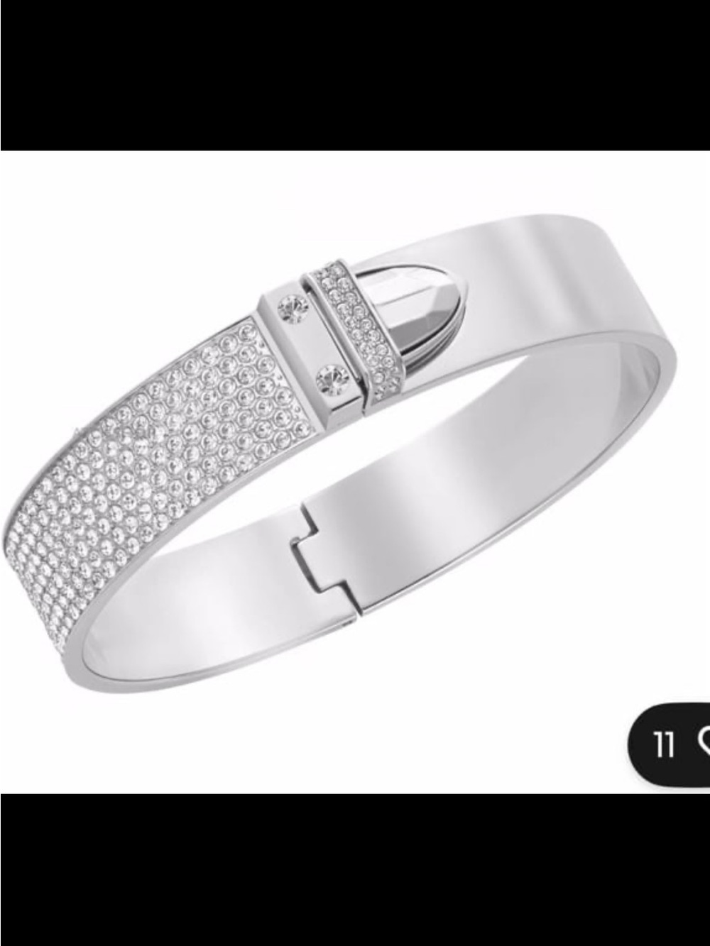 Swarovski 5139480 DISTINCT:BANGLE CRY/STS RV$169 no box authentic #1879